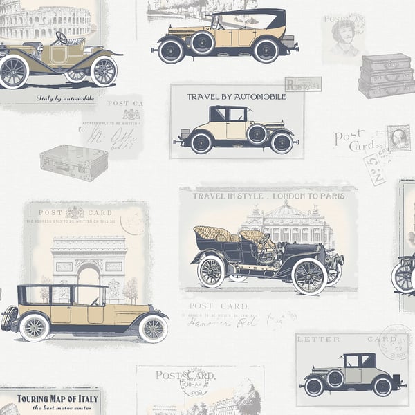Galerie Wallpaper Product code: G56136 - Nostalgie Wallpaper Collection - Silver Grey Colours -  