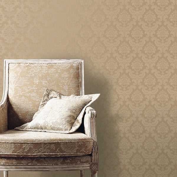 Galerie Wallpaper Product code: SK34755R - Simply Silks 4 Wallpaper Collection - Brushed Metallic Gold Colours -  