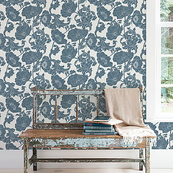 Galerie Wallcoverings Product Code 14023 - Ekbacka Wallpaper Collection - Blue White Colours -  