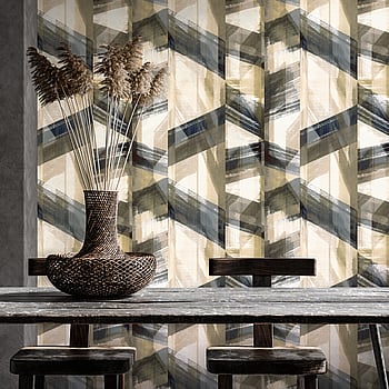 Galerie Wallcoverings Product Code 26794 - Crafted Wallpaper Collection - Brown Taupe Gold Grey Black White Colours -  