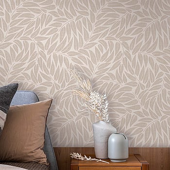 Galerie Wallcoverings Product Code 35796 - Boho Fine Linen Wallpaper Collection - Beige, Brown Colours -  