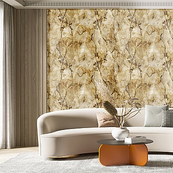 Galerie Wallcoverings Product Code 49354 - Stratum Wallpaper Collection - gold grey Colours -  