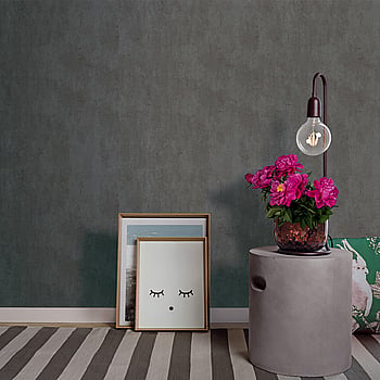 Galerie Wallcoverings Product Code 59313 - New Textures Wallpaper Collection - Black Grey Colours -  