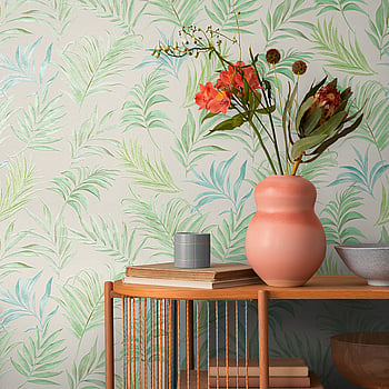 Galerie Wallcoverings Product Code CL65281 - Cosmo Living Wallpaper Collection - Cream Green Metallic Colours -  