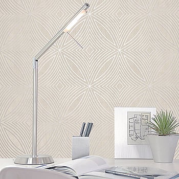 Galerie Wallcoverings Product Code G67722 - Special Fx Wallpaper Collection - Silver Cream Colours -  